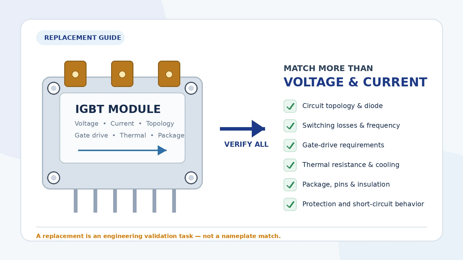 How to Select the Correct IGBT Module for Replacement
